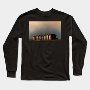 Blyth Beach Huts Northumberland Long Sleeve T-Shirt